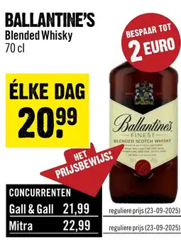 Dirck 3 Ballantine's Blended Whisky aanbieding