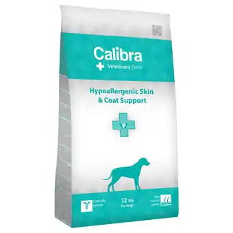 Zooplus Dubbelpak: 2x12kg Calibra Veterinary Diet Dog Hypoallergenic Skin & Coat Zalm hondenvoer droog aanbieding