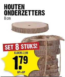 Dirck 3 Houten onderzetters aanbieding
