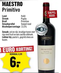 Dirck 3 MAESTRO Primitivo aanbieding
