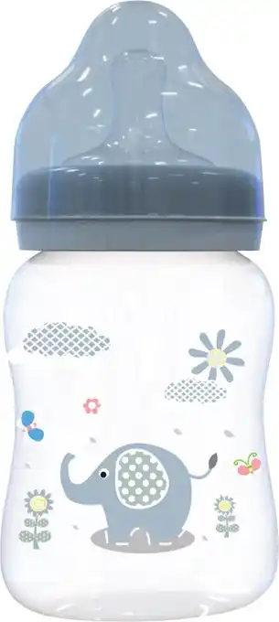 Bol.com Lorelli Moonlight Blue 250 ml Brede Hals Fles - BPA-vrij - Geschikt voor kindjes vanaf 0 maanden aanbieding