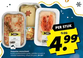 Boni Vismarine ovenschotel koolvis paddenstoelen gratin, zalmfilet teriyaki of zalmfilet bladerdeeg, schaal 250 gram, OP=OP! aanbieding