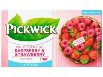Hoogvliet Pickwick Fruit infusion raspberry & strawberry aanbieding