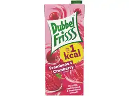 Hoogvliet Dubbelfrisss 1Kcal framboos cranberry aanbieding
