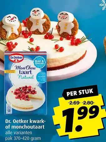 Boni Dr. Oetker kwark- of monchoutaart aanbieding