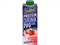Hoogvliet Coolbest Proteindrink strawberry aanbieding