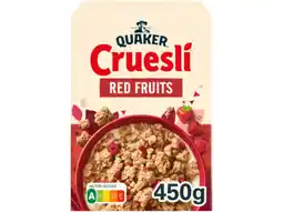 Hoogvliet Quaker Cruesli rood fruit aanbieding