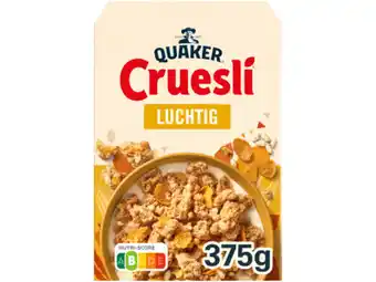 Hoogvliet Quaker Cruesli luchtig naturel aanbieding