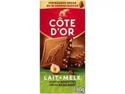 Hoogvliet Côte d'Or Chocoladereep melk hazelnoot aanbieding