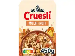 Hoogvliet Quaker Cruesli multifruit aanbieding