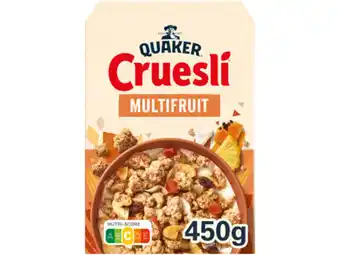 Hoogvliet Quaker Cruesli multifruit aanbieding