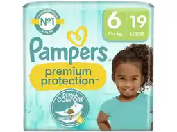Hoogvliet Pampers Premium protection luiers maat 6 aanbieding