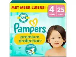 Hoogvliet Pampers Premium protection luiers maat 4 aanbieding