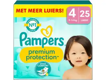 Hoogvliet Pampers Premium protection luiers maat 4 aanbieding