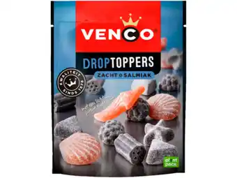 Hoogvliet Venco Droptoppers zacht salmiak aanbieding