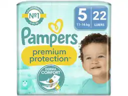 Hoogvliet Pampers Premium protection luiers maat 5 aanbieding