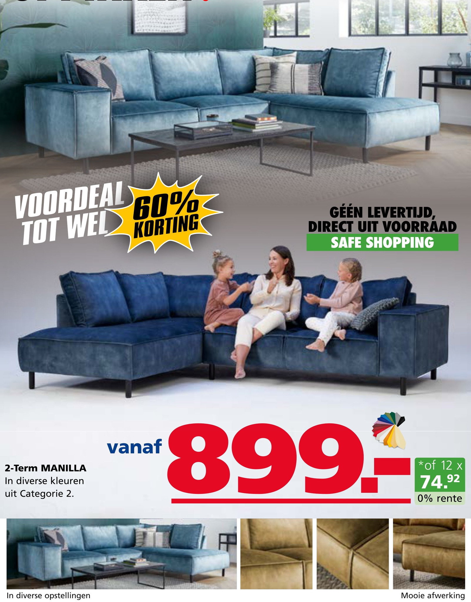 2Term MANILLA aanbieding bij Seats and Sofas