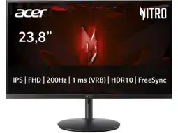 MediaMarkt Acer Nitro Xf240yx1biiph - 23.8 Inch 1920 X 1080 (full Hd) 1 Ms 200 Hz aanbieding