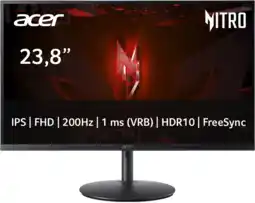 MediaMarkt Acer Nitro Xf240yx1biiph - 23.8 Inch 1920 X 1080 (full Hd) 1 Ms 200 Hz aanbieding