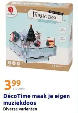 Action Déco Time maak je eigen muziekdoos aanbieding