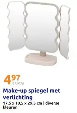 Action Make-up spiegel met verlichting aanbieding