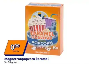 Action Magnetronpopcorn karamel aanbieding