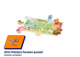 Action Mini Matters houten puzzel aanbieding