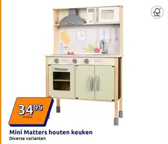 Action Mini Matters houten keuken aanbieding