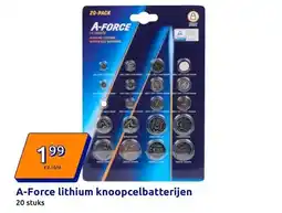 Action A-Force lithium knoopcelbatterijen aanbieding