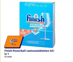 Action Finish Powerball vaatwastabletten All- in 1 aanbieding