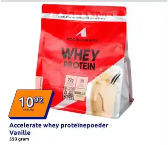 Action Accelerate whey proteïnepoeder Vanille aanbieding