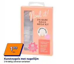 Action Kunstnagels met nagellijm aanbieding
