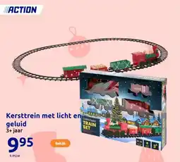 Action Kersttrein met licht en geluid aanbieding