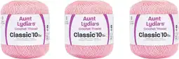 Amazon Aunt Lydia Classic Haakgaren, roze (Orchid Pink), set van 3 van 320 m, katoen, gauge 10, haken aanbieding