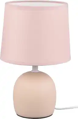 Amazon Trio Leuchten R50802644 Malu keramische tafellamp met lampenkap beige, hoogte 26 cm aanbieding