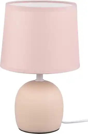 Amazon Trio Leuchten R50802644 Malu keramische tafellamp met lampenkap beige, hoogte 26 cm aanbieding