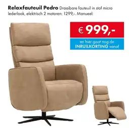 Woonsquare Relaxfauteuil Pedro aanbieding