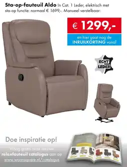 Woonsquare Sta op fauteuil Aldo aanbieding