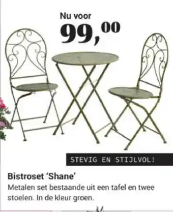 Tuincentrum Osdorp Bistroset 'shane' aanbieding