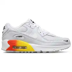 Foot Locker Nike Air Max 90 Kindersneakers - Grijs - Maat 38 - Leer aanbieding