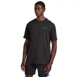 Foot Locker Puma Essentials+ Tape T-shirts Heren - Zwart - Maat XS - Katoen Jersey aanbieding
