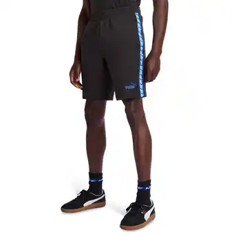 Foot Locker Puma Essentials+ Tape Korte Broeken Heren - Blauw - Maat S - Katoen French Terry aanbieding