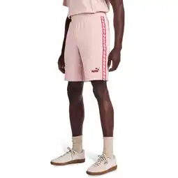 Foot Locker Puma Essentials+ Tape Korte Broeken Heren - Roze - Maat XS - Katoen French Terry aanbieding