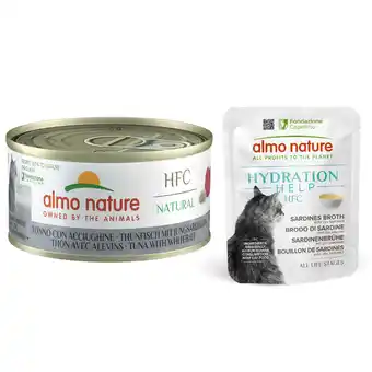Zooplus 6 x 70 g Almo Nature HFC Natural + 6 x 50 g Hydration Help voor een speciale prijs! aanbieding