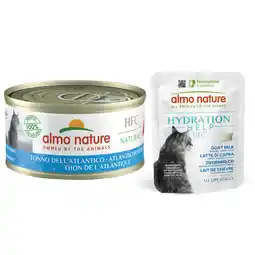 Zooplus 6 x 70 g Almo Nature HFC Natural + 6 x 50 g Hydration Help voor een speciale prijs! aanbieding
