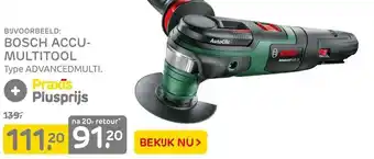 Praxis BOSCH ACCU- MULTITOOL Type ADVANCEDMULTI. aanbieding