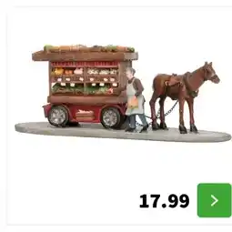 Intratuin Intratuin De Brink kerstdorpminiatuur groentekar H 8,3 cm aanbieding