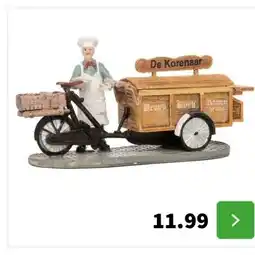 Intratuin Intratuin De Brink kerstdorpminiatuur bakkersfiets 13 x 4,2 x 7,5 cm aanbieding