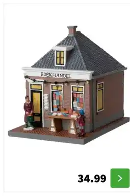 Intratuin Intratuin De Brink kersthuisje boekwinkel smit 14,2 x 18,5 x 18 cm aanbieding
