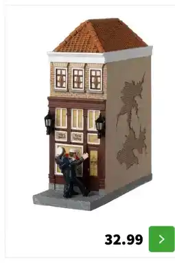 Intratuin Intratuin kersthuisje tattoowinkel 7,5 x 18,5 x 22 cm aanbieding
